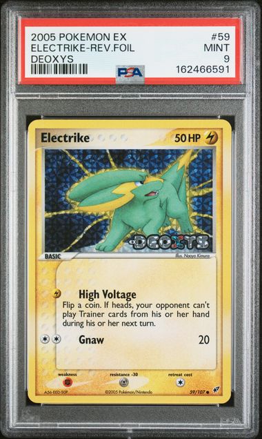 PSA 2005 POKEMON EX DEOXYS #59 ELECTRIKE-REV.FOIL - 9