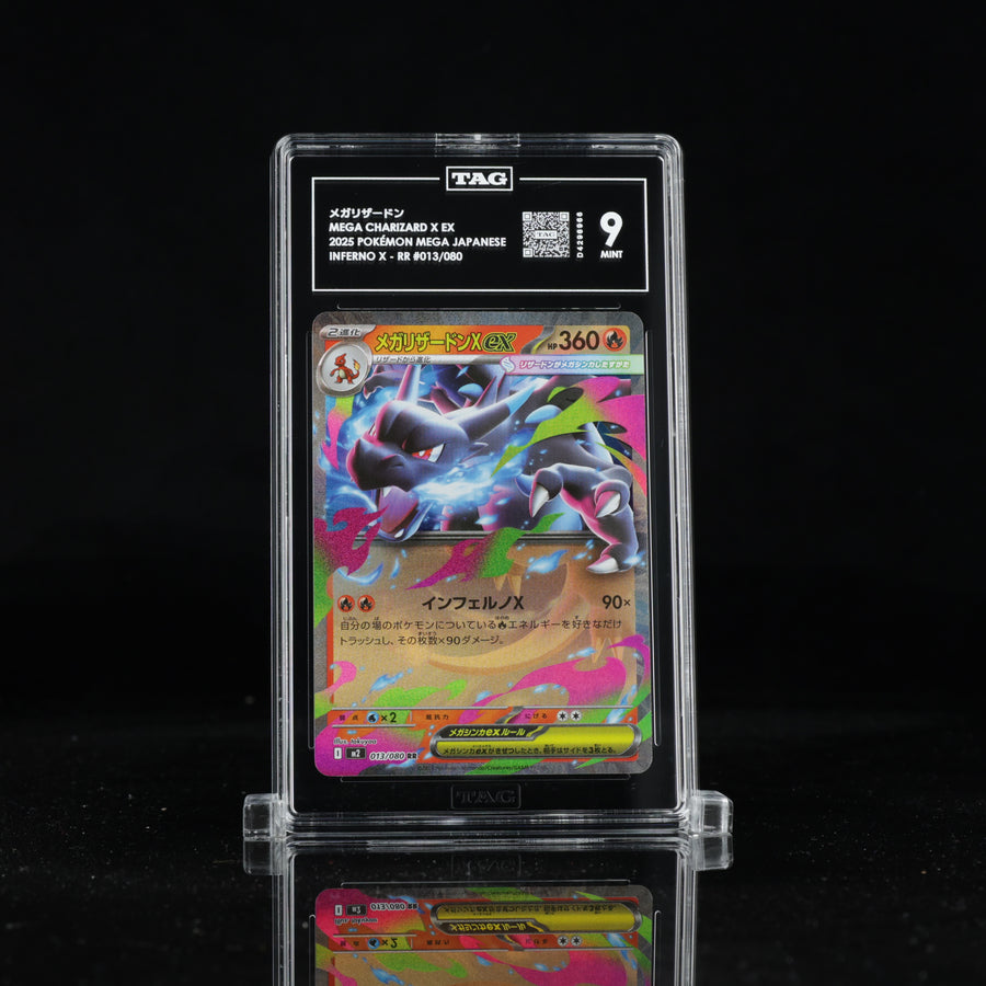 TAG 9 2025 POKÉMON MEGA JAPANESE #013/080 INFERNO X CHARIZARD EX PSA