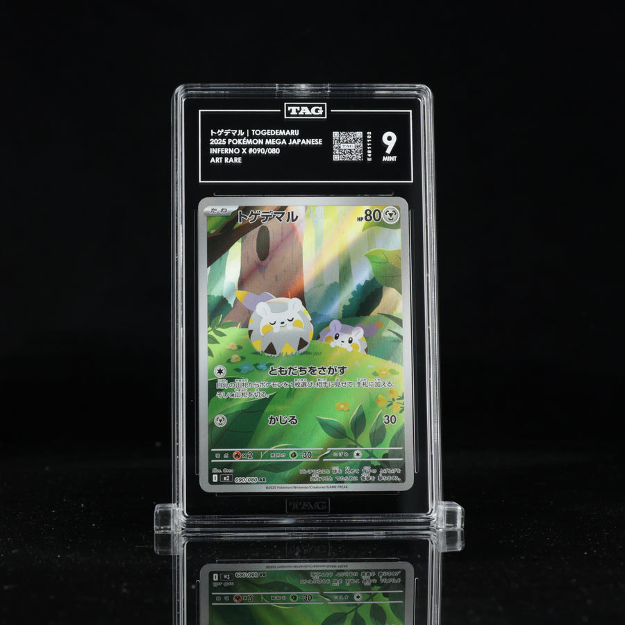 TAG 9 2025 POKÉMON MEGA JAPANESE #090/080 INFERNO X TOGEDEMARU PSA