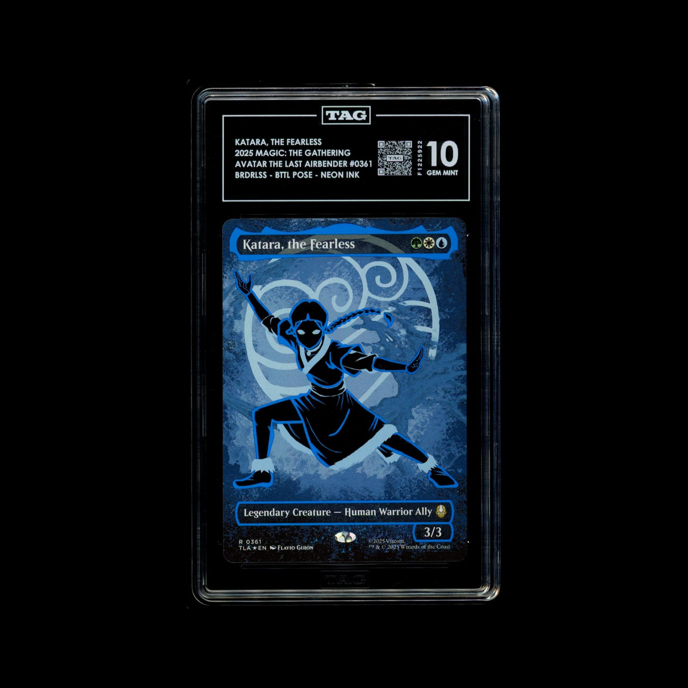 TAG 10 2025 MAGIC: THE GATHERING AVATAR: LAST AIRBENDER #0361 BORDERLESS - BATTLE POSE KATARA, FEARLESS - PSA
