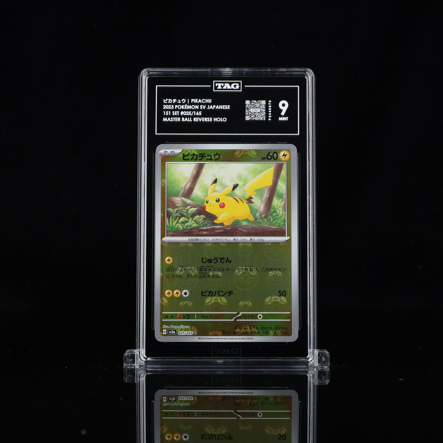 TAG 9 2023 POKÉMON SCARLET & VIOLET JAPANESE #025/165 151 PIKACHU - PSA