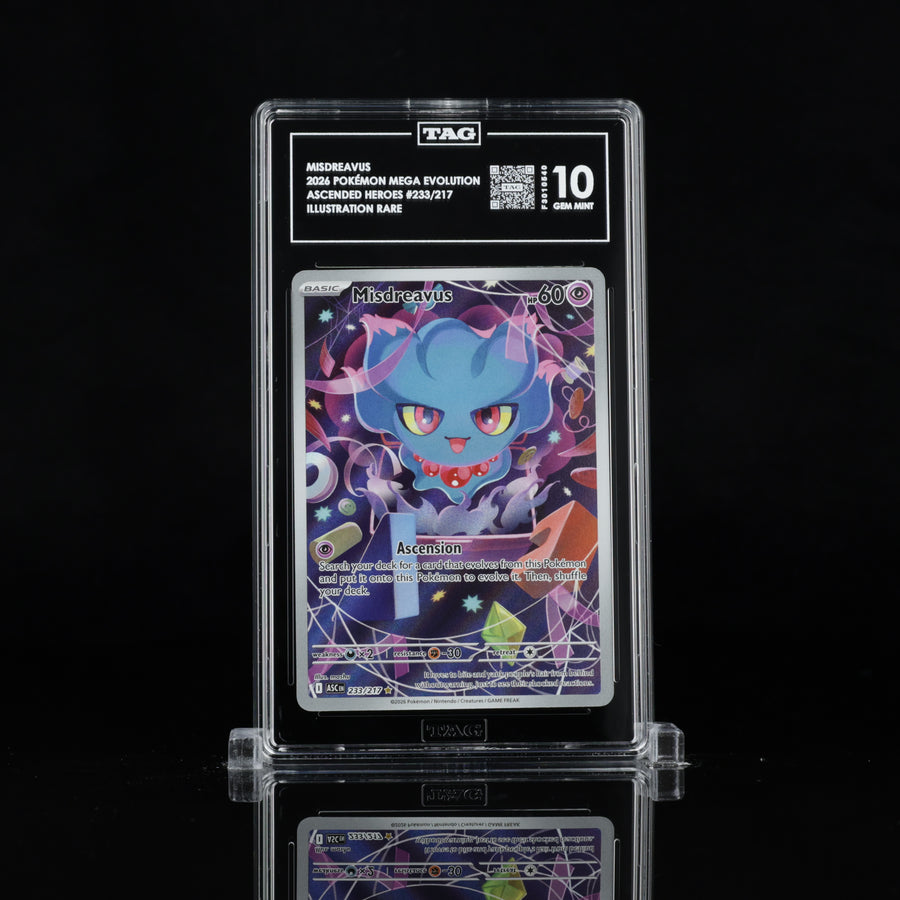 TAG 10 2026 POKÉMON MEGA EVOLUTION #233/217 ASCENDED HEROES MISDREAVUS - PSA