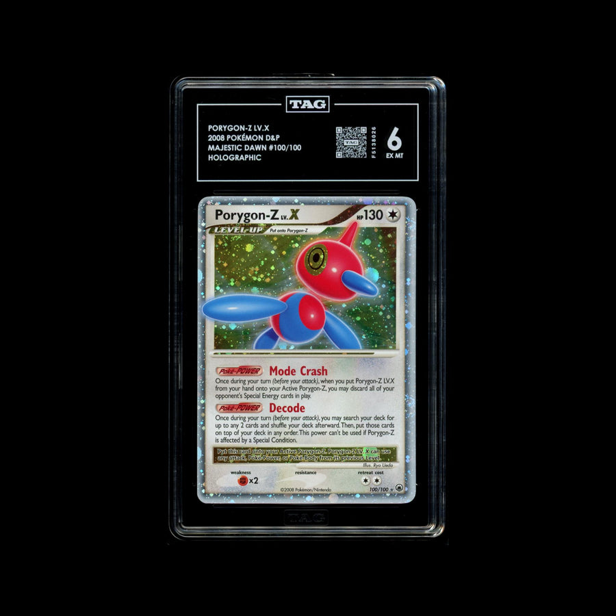 TAG 6 2008 POKÉMON DIAMOND & PEARL #100/100 MAJESTIC DAWN PORYGON-Z LV.X - PSA