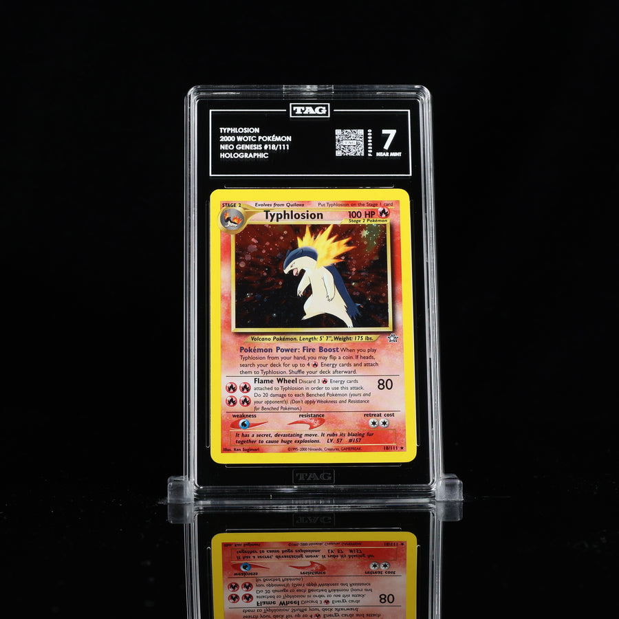 TAG 7 2000 WOTC POKÉMON #18/111 NEO GENESIS TYPHLOSION PSA