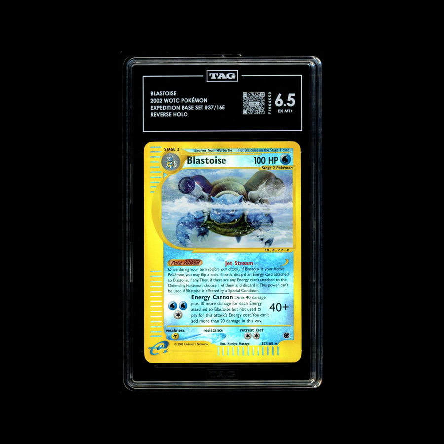 TAG 6.5 2002 WOTC POKÉMON #37/165 EXPEDITION BASE SET BLASTOISE - PSA
