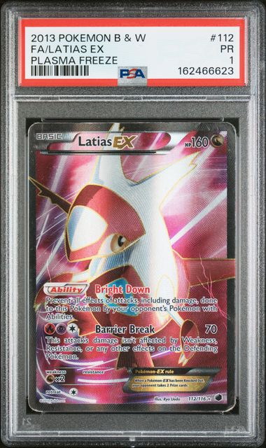 PSA 2013 POKEMON BLACK & WHITE PLASMA FREEZE #112 FA/LATIAS EX - 1