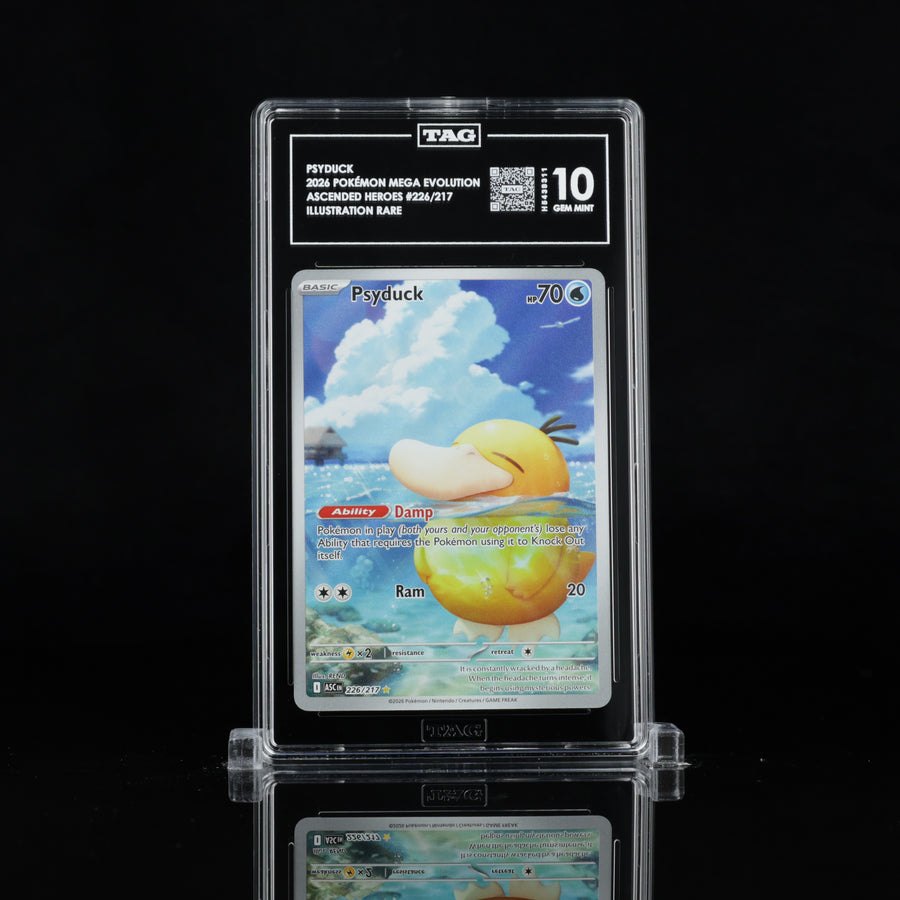 TAG 10 2026 POKÉMON MEGA EVOLUTION #226/217 ASCENDED HEROES PSYDUCK - PSA