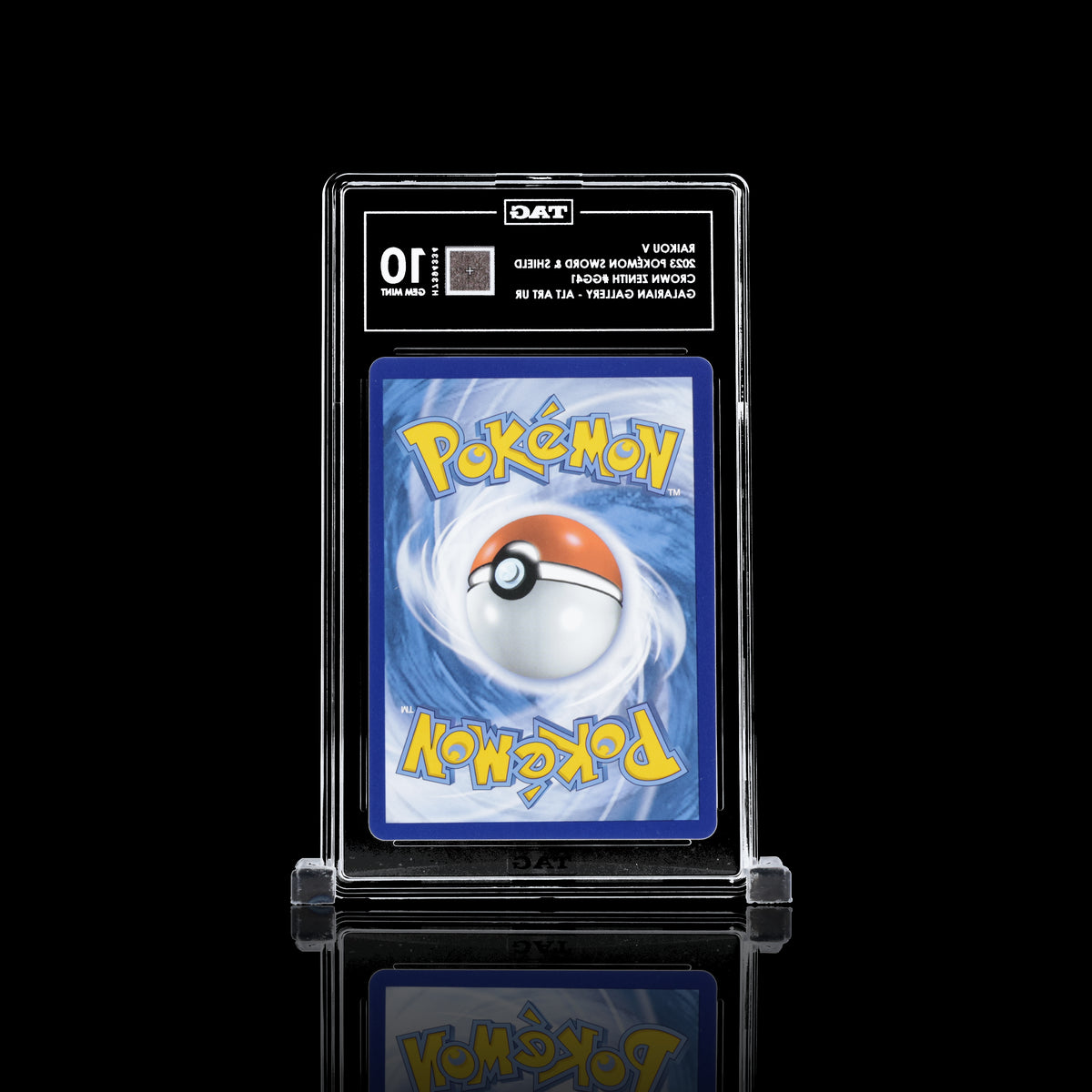 TAG 10 2023 POKÉMON SWORD & SHIELD #GG41 CROWN ZENITH GALARIAN GALLERY RAIKOU V - PSA