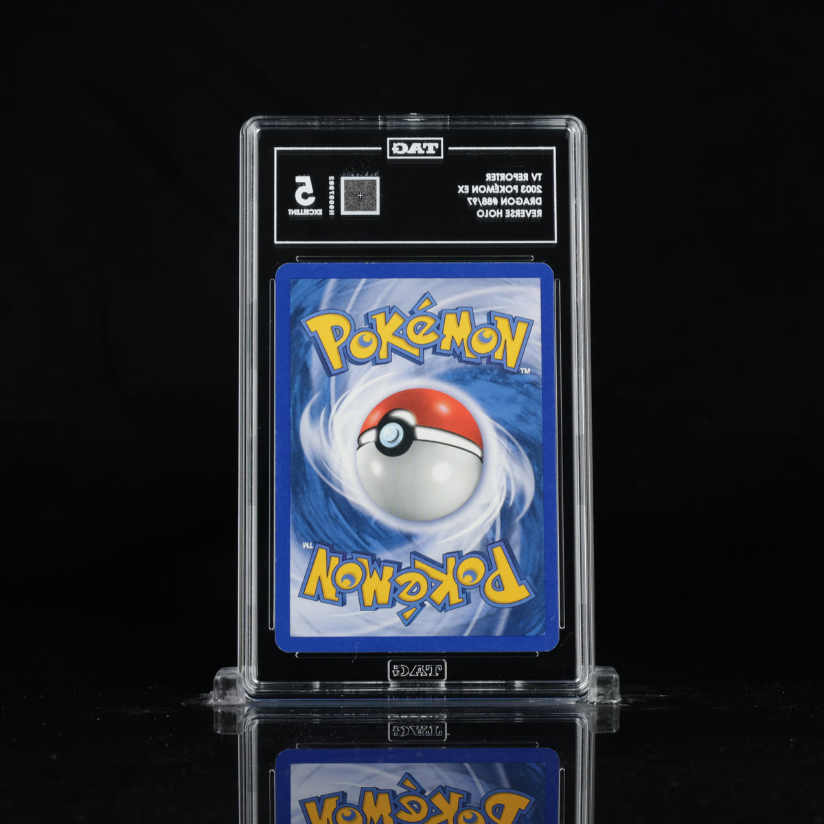 TAG 5 2003 POKÉMON EX #88/97 DRAGON TV REPORTER - PSA