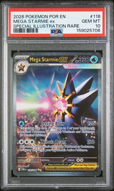 PSA 2026 POKEMON POR EN-PERFECT ORDER #118 MEGA STARMIE ex SPECIAL ILLUSTRATION RARE - 10