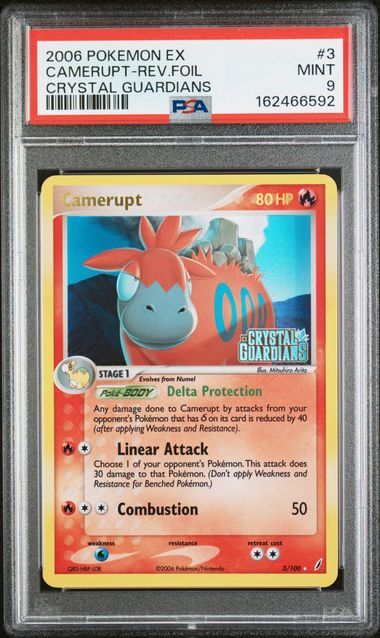 PSA 2006 POKEMON EX CRYSTAL GUARDIANS #3 CAMERUPT-REV.FOIL - 9