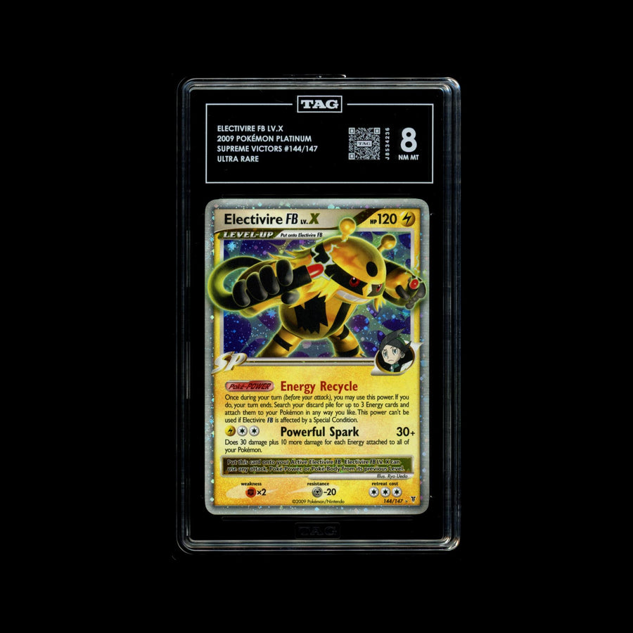 TAG 8 2009 POKÉMON PLATINUM #144/147 SUPREME VICTORS ELECTIVIRE FB LV.X - PSA