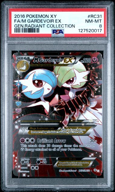 PSA 8 2016 POKEMON XY GENERATIONS RADIANT COLLECTION #RC31 FA/M GARDEVOIR EX GEN.RADIANT -