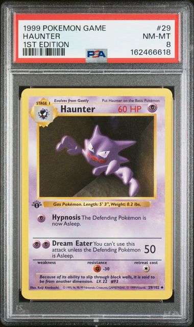 PSA 1999 POKEMON GAME #29 HAUNTER 1ST EDITION - 8