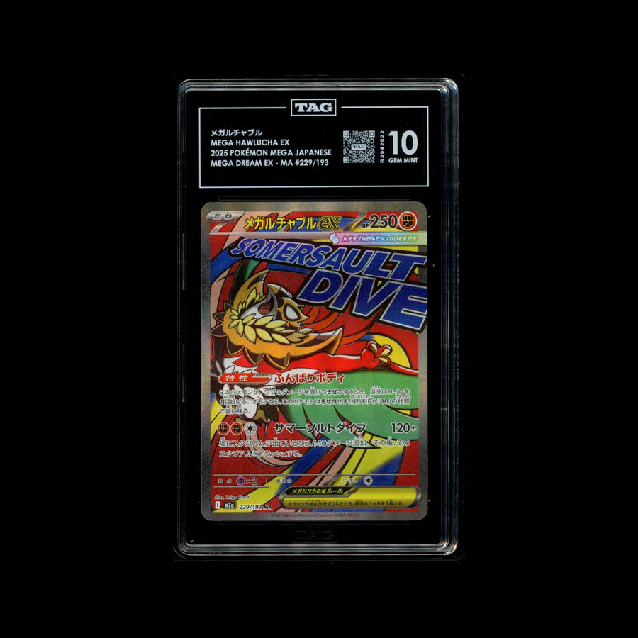 TAG 10 2025 POKÉMON MEGA JAPANESE #229/193 DREAM EX HAWLUCHA - PSA