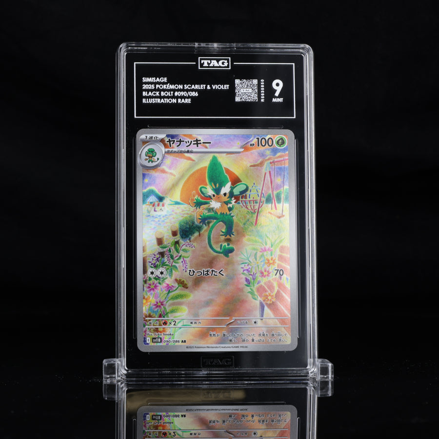 TAG 9 2025 POKÉMON SCARLET & VIOLET #090/086 BLACK BOLT SIMISAGE PSA