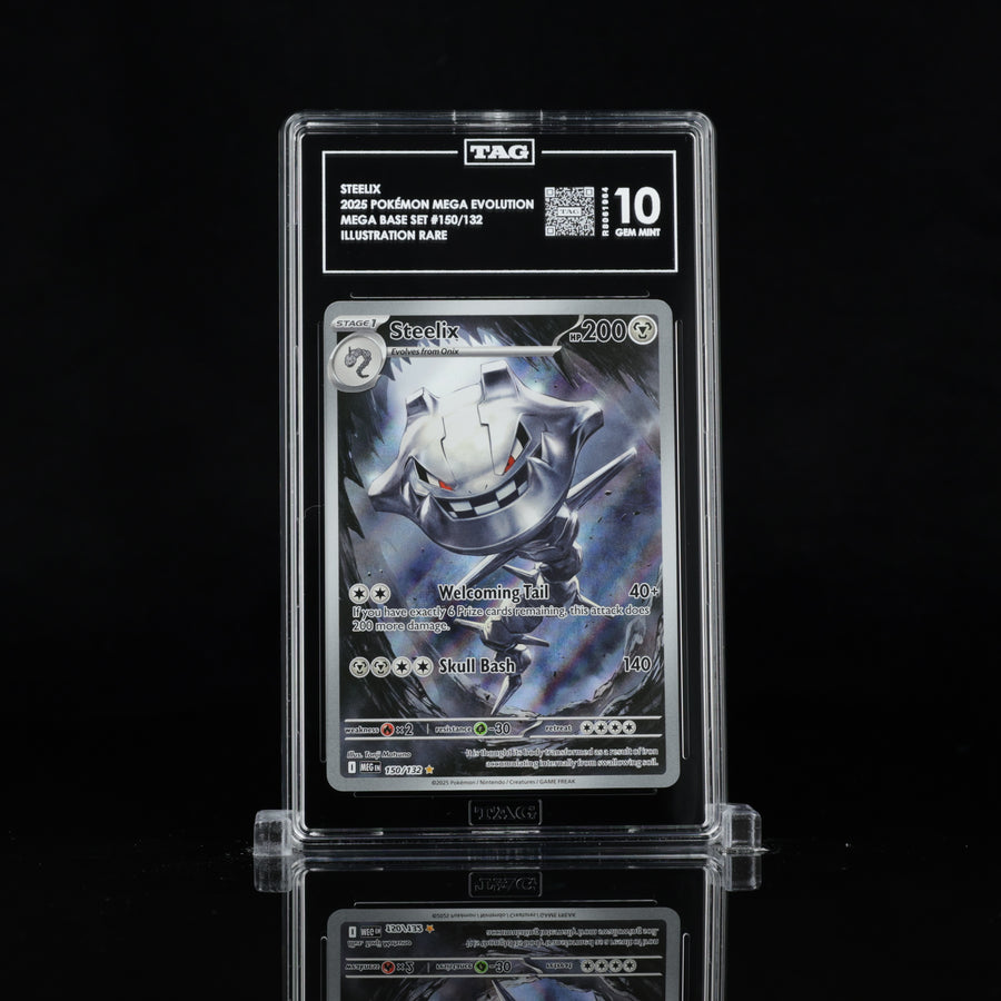 TAG 10 2025 POKÉMON MEGA EVOLUTION #150/132 BASE SET STEELIX - PSA
