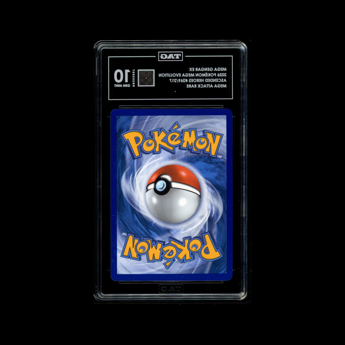 TAG 10 2026 POKÉMON MEGA EVOLUTION #269/217 ASCENDED HEROES GENGAR EX - PSA