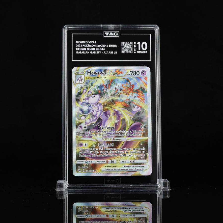 TAG 10 2023 POKÉMON SWORD & SHIELD #GG44 CROWN ZENITH GALARIAN GALLERY MEWTWO VSTAR - PSA
