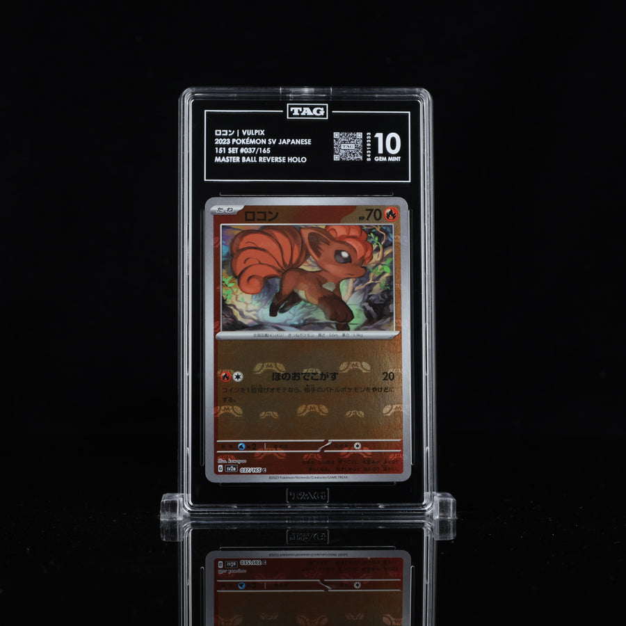 TAG 10 2023 POKÉMON SCARLET & VIOLET JAPANESE #037/165 151 VULPIX - PSA