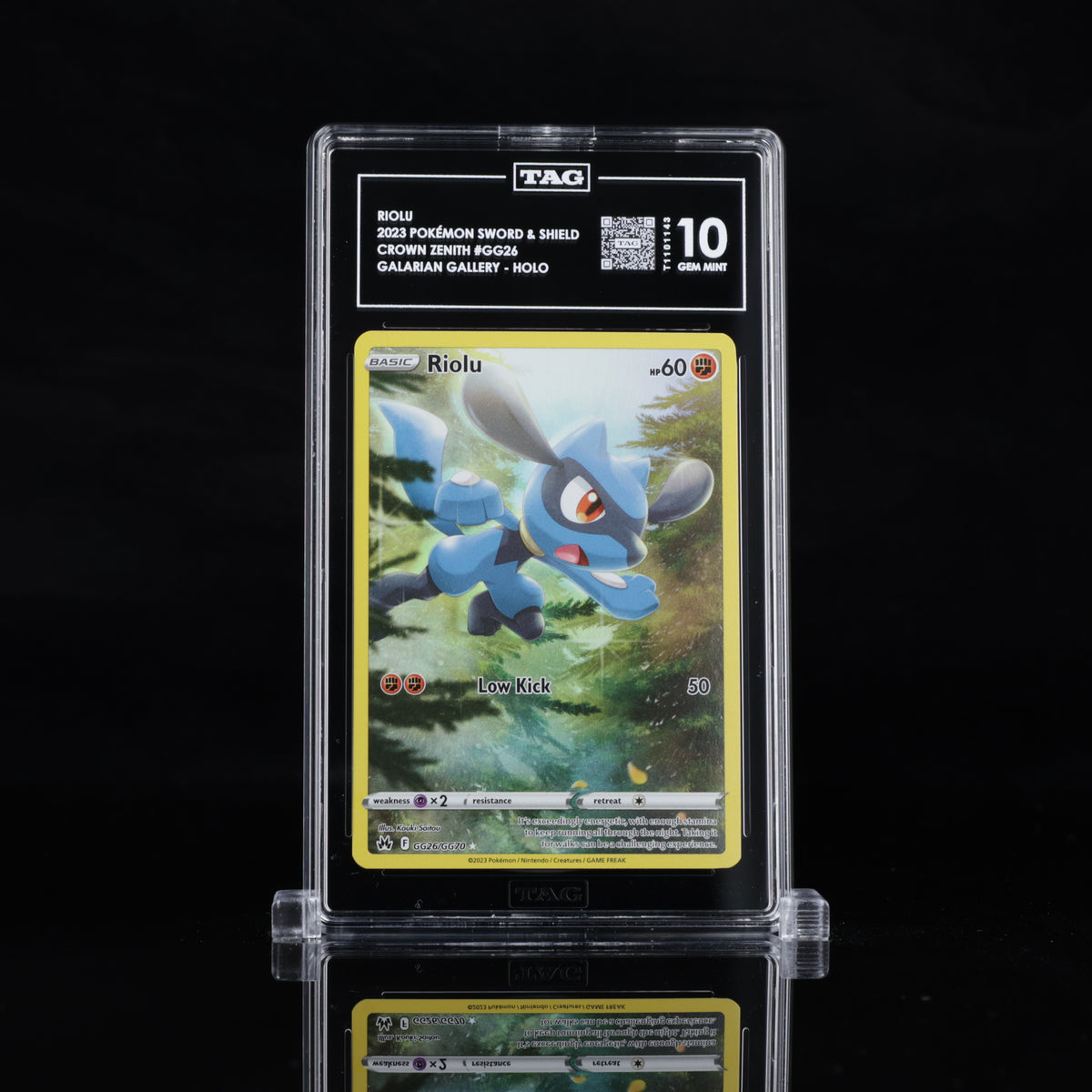 TAG 10 2023 POKÉMON SWORD & SHIELD #GG26 CROWN ZENITH GALARIAN GALLERY RIOLU - PSA