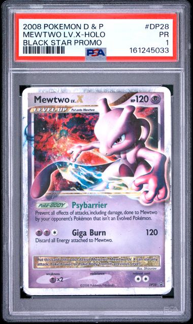 PSA 2008 POKEMON DIAMOND & PEARL BLACK STAR PROMO #DP28 MEWTWO LV.X-HOLO - 1