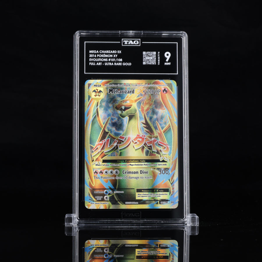 TAG 9 2016 POKÉMON XY #101/108 EVOLUTIONS MEGA CHARIZARD EX - PSA