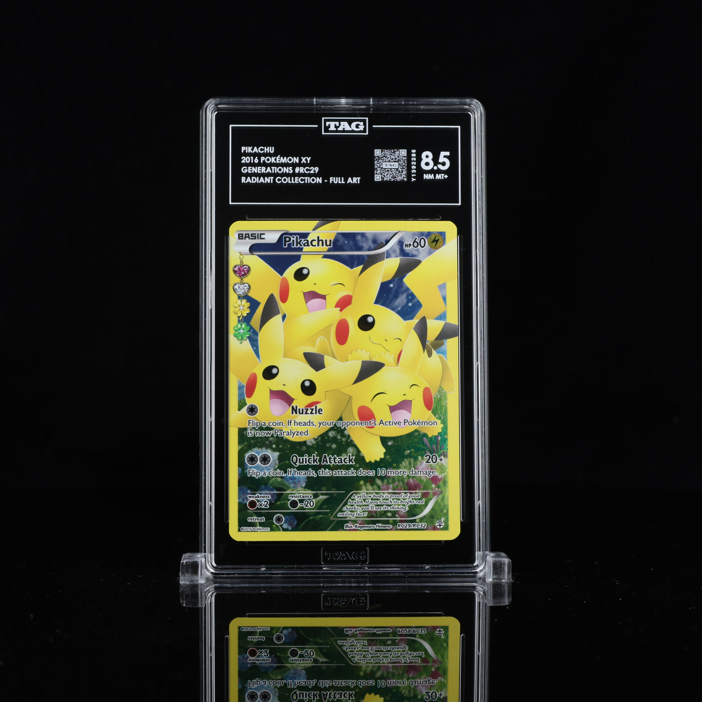 TAG 8.5 2016 POKÉMON XY #RC29 GENERATIONS RADIANT COLLECTION PIKACHU - PSA