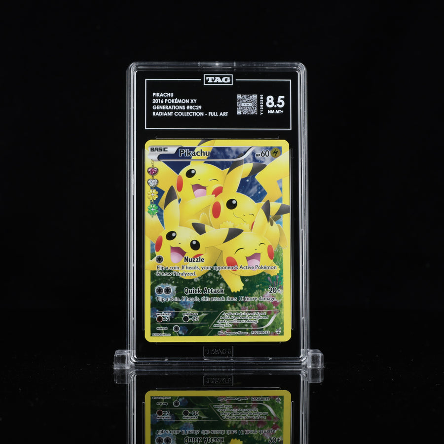 TAG 8.5 2016 POKÉMON XY #RC29 GENERATIONS RADIANT COLLECTION PIKACHU - PSA