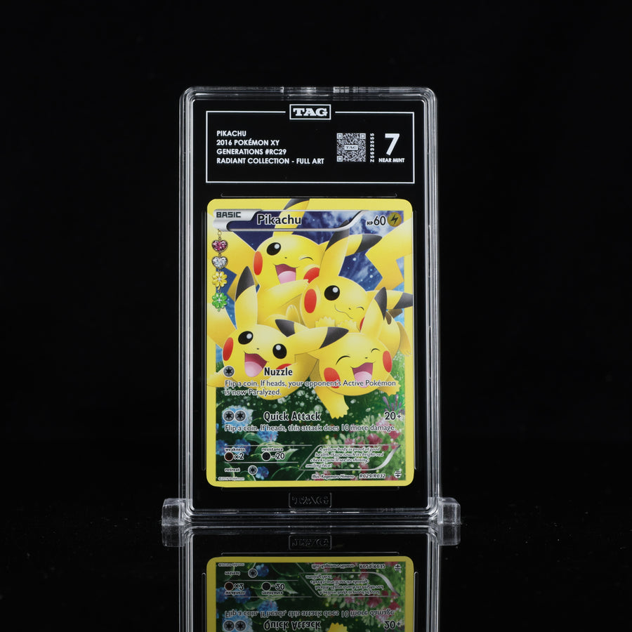 TAG 7 2016 POKÉMON XY #RC29 GENERATIONS RADIANT COLLECTION PIKACHU - PSA