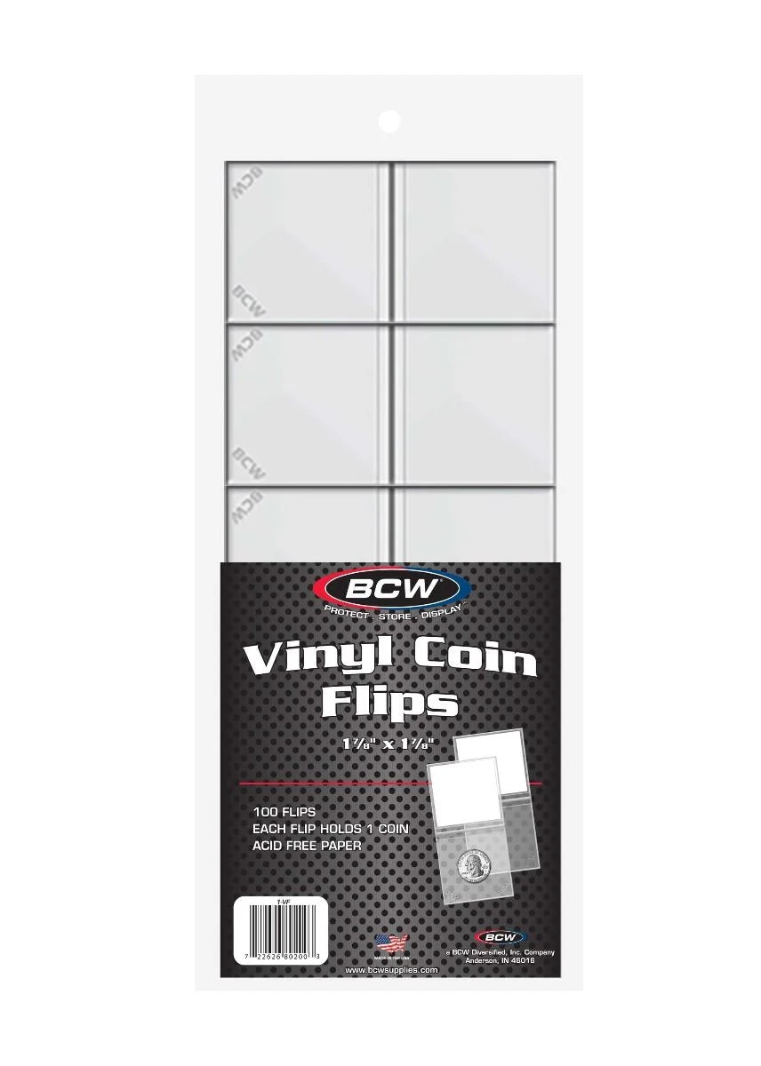 BCW 2 X 2 DOUBLE POCKET VINYL FLIP (100 Pack)
