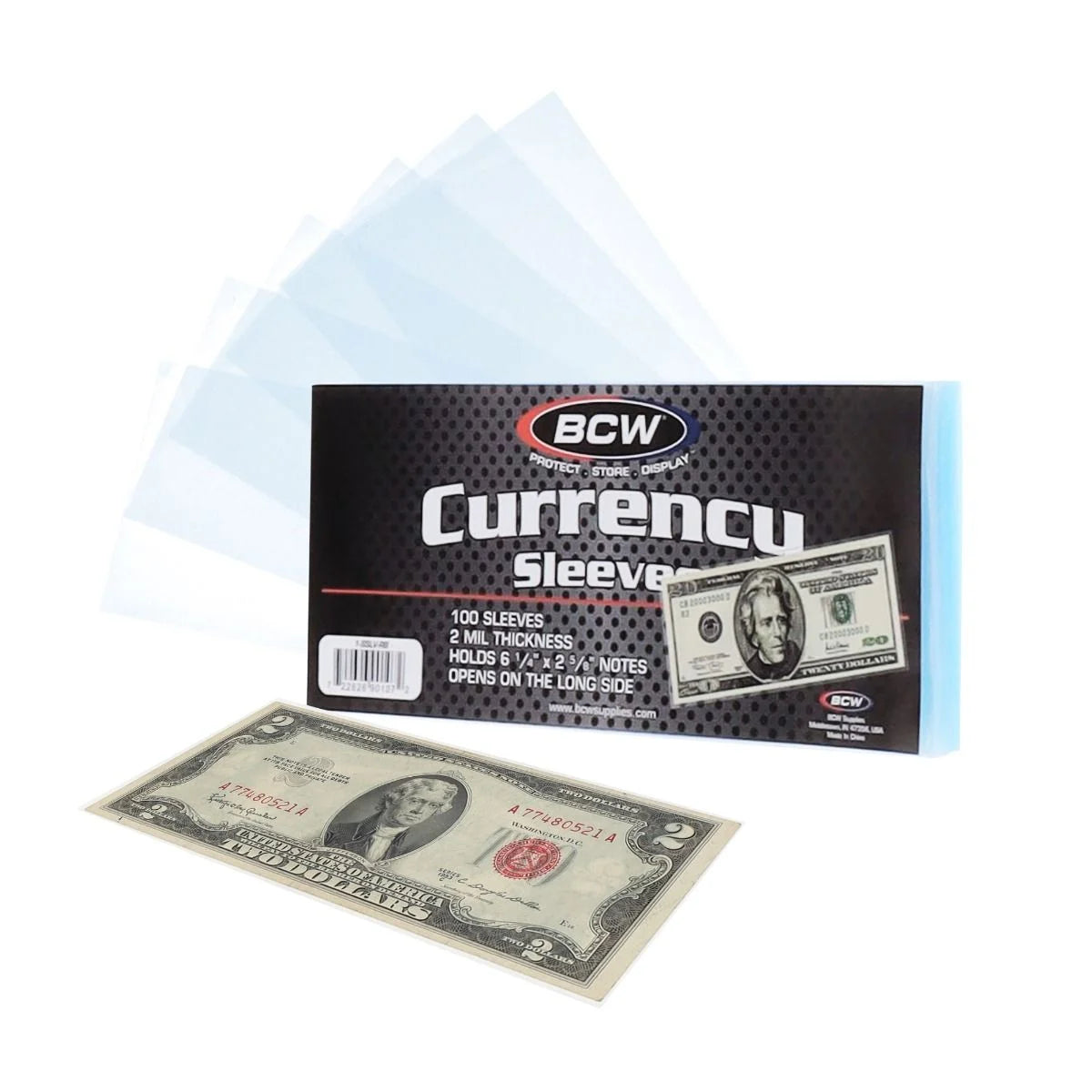 BCW CURRENCY SLEEVES - REGULAR BILL