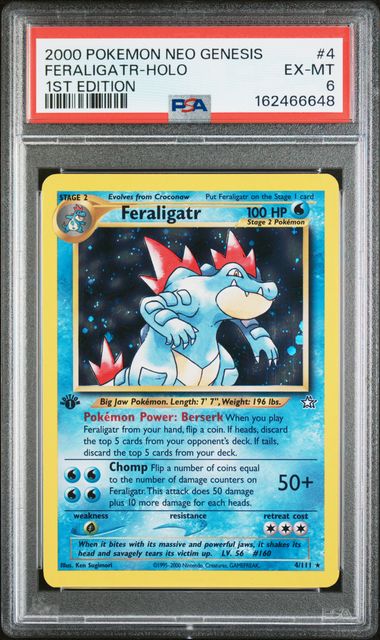 PSA 2000 POKEMON NEO GENESIS 1ST EDITION #4 FERALIGATR-HOLO - 6