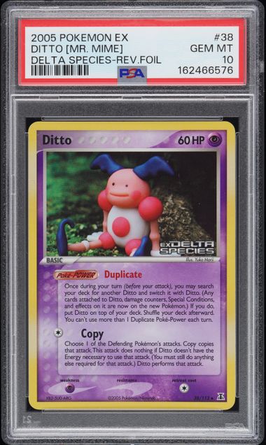 PSA 2005 POKEMON EX DELTA SPECIES #38 DITTO [MR. MIME] SPECIES-REV.FOIL - 10