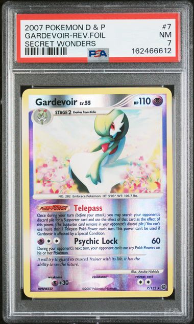 PSA 2007 POKEMON DIAMOND & PEARL SECRET WONDERS #7 GARDEVOIR-REV.FOIL -