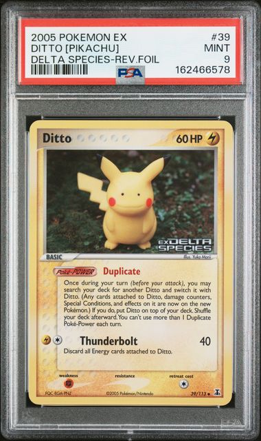 PSA 2005 POKEMON EX DELTA SPECIES #39 DITTO [PIKACHU] SPECIES-REV.FOIL - 9