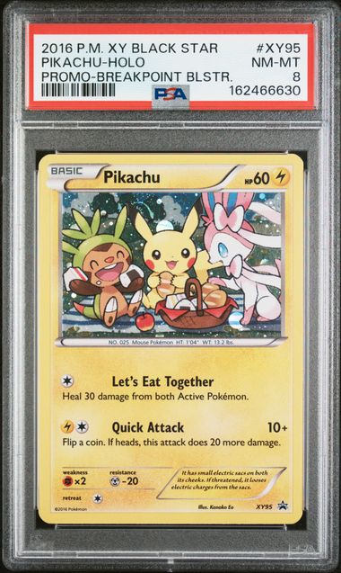 PSA 2016 POKEMON XY BLACK STAR PROMO #XY95 PIKACHU-HOLO PROMO-BREAKPOINT BLSTR. - 8