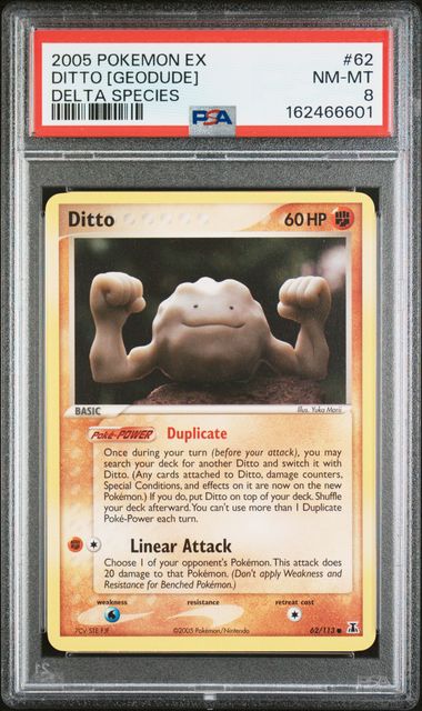 PSA 2005 POKEMON EX DELTA SPECIES #62 DITTO [GEODUDE] - 8